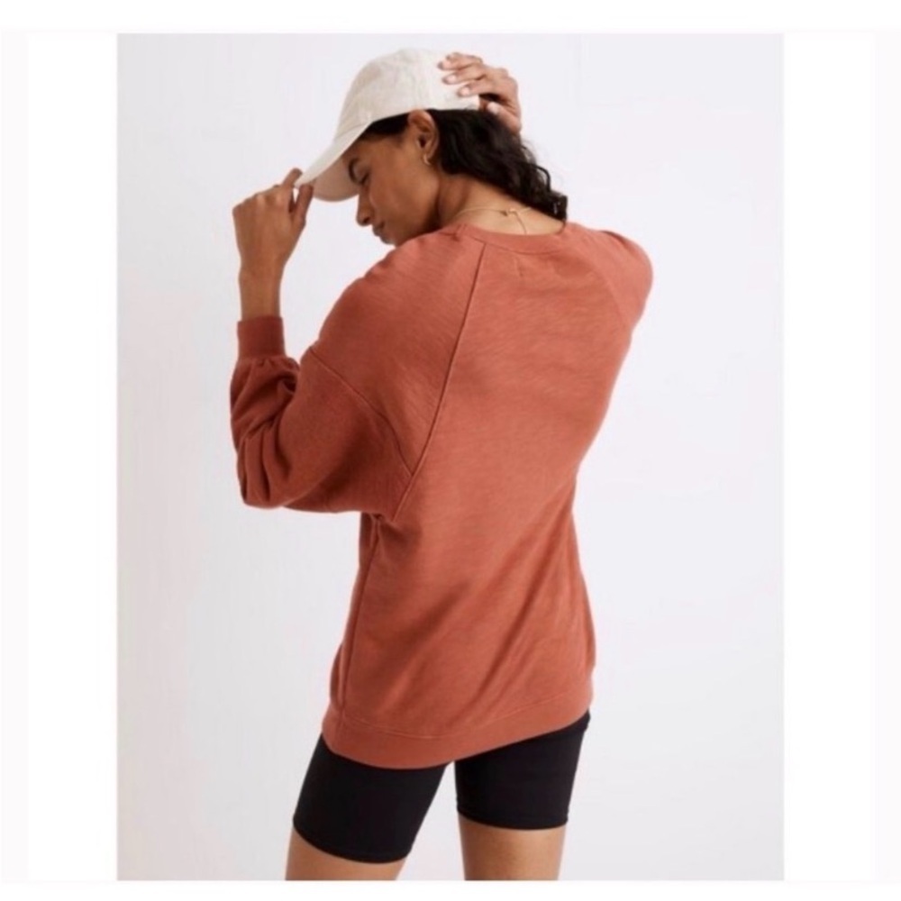 MADEWELL Burnt Orange Pullover Crewneck Sweatshirt - Picture 5 of 11